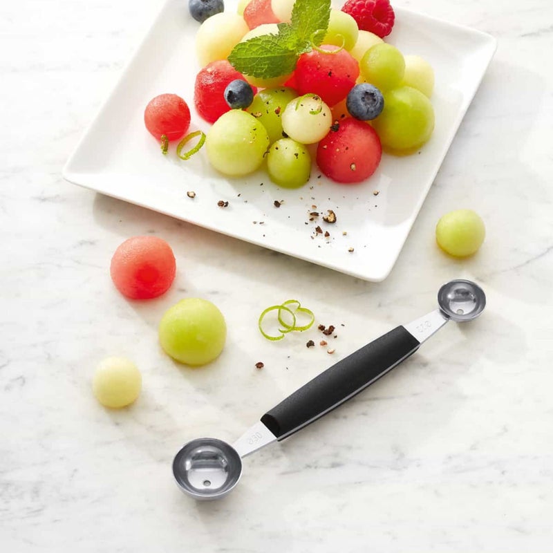 triangle Double Melon Baller - Two-Sided 0.9/1.2 in (22/30 mm) Stainless Steel Scoops for Fruits, Vegetables, Butter & More - Comfortable Handle - Dishwasher Safe - Made in Germany - Image 4